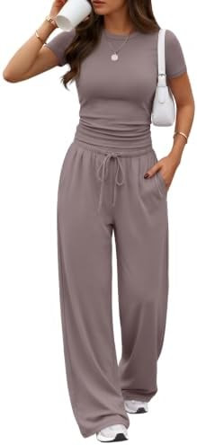 Trendy Queen Women's 2 Piece Matching Summer Lounge Set with Pockets | Amazon (US)