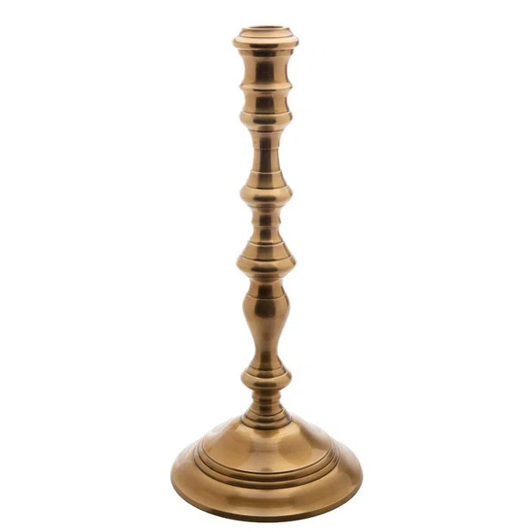 12.5'' H Brass Tabletop Candlestick | Wayfair North America