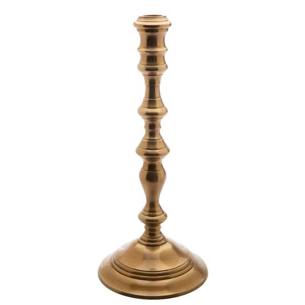 12.5'' H Brass Tabletop Candlestick | Wayfair North America
