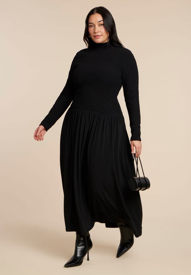 Smocked Midi Dress | Eloquii