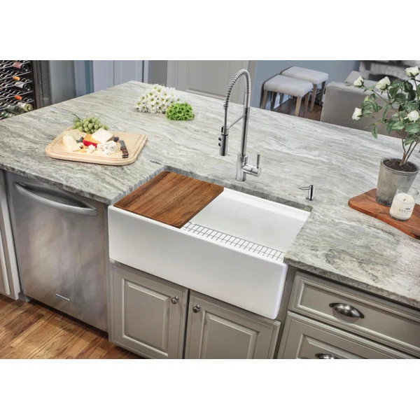 33" L x 19" W Farmhouse Kitchen Sink with Accessories | Wayfair North America