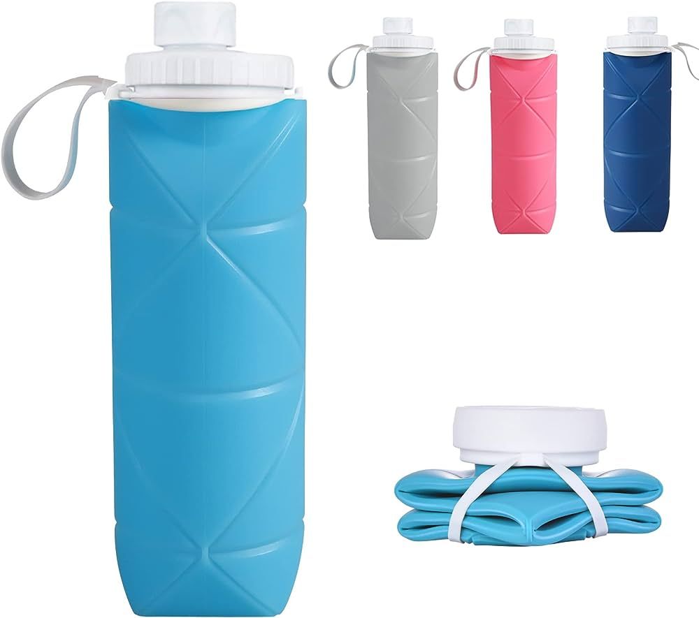 SPECIAL MADE Collapsible Water Bottles Cups Leakproof Valve Reusable BPA Free Silicone Foldable T... | Amazon (US)