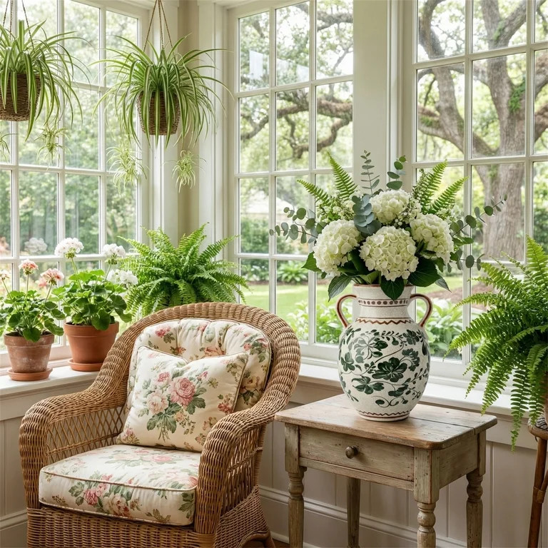 BUYMAX Sage Green Decorative Vase, Vintage Handle Vase for Pampas Grass, Ceramic Table Vase Cente... | Walmart (US)