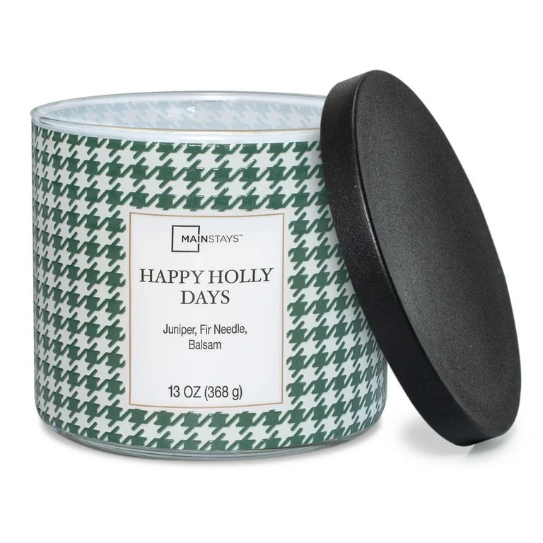 Mainstays Happy Holly Days Scented 3-Wick Candle, 13 oz. | Walmart (US)
