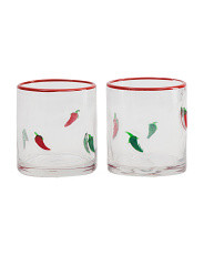 Set Of 2 Pepper Applique Glasses With Contrast Rim | Marshalls
