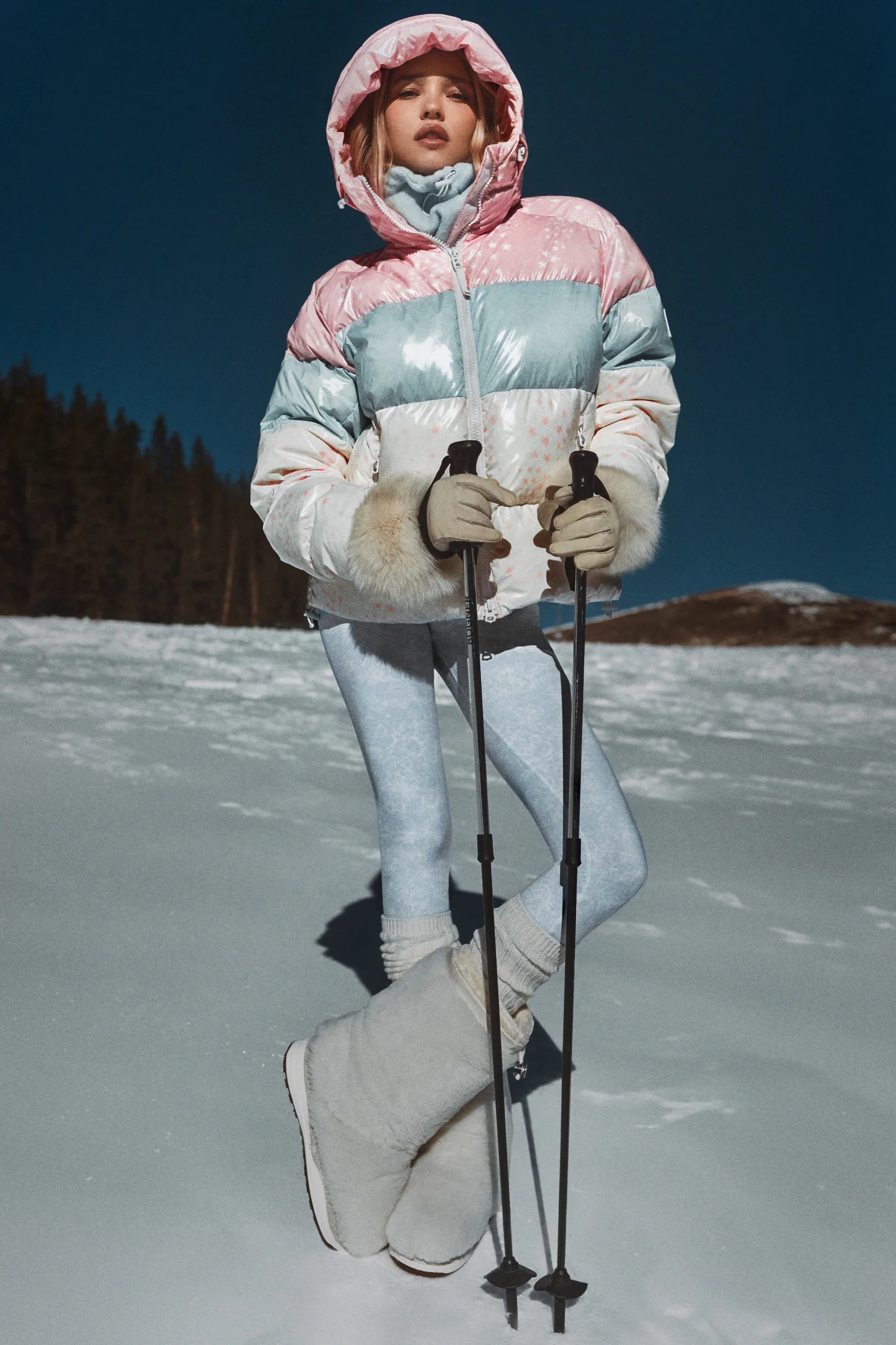 BOGNER FIRE+ICE x LoveShackFancy Vally-D Jacket - PINK CLOUDS / 6 | LoveShackFancy