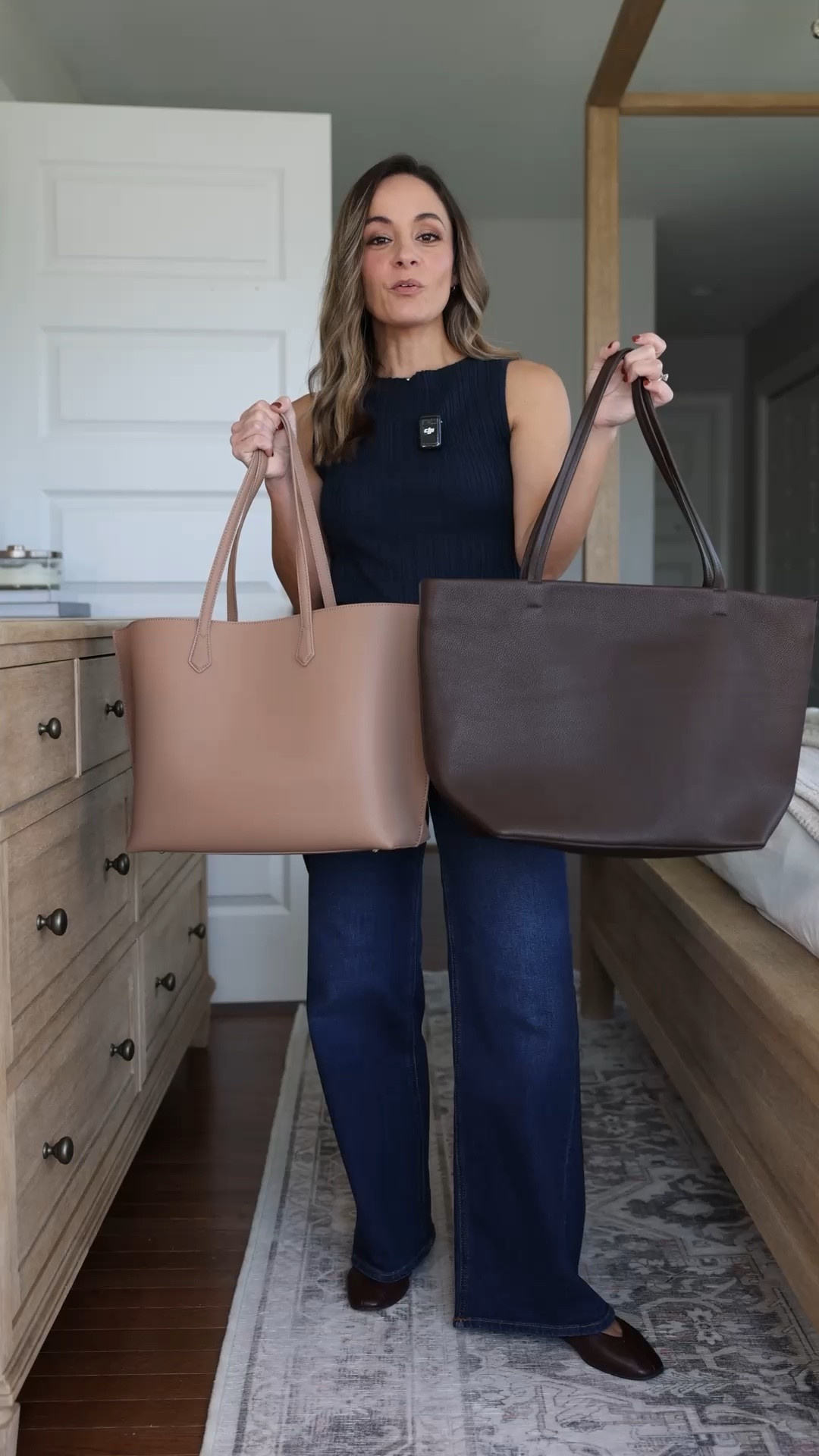 A look at a new tote from Quince that I included in today’s post.  

Jeans: 24 Short in Midnight Blue / 10.5” average rise, 10” in the smaller sizes / 28” inseam in short
Cotton Cashmere Ribbed Tank: XS in Atlas Navy
Daphne European Leather Multi Keeper Belt: XS in Espresso
Penelope Tote: in Espresso Brown
Adeline Shopper Tote: in Cappuccino

#LTKPetite #LTKWorkwear