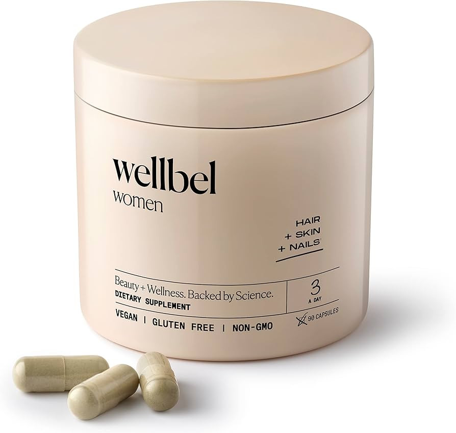 WELLBEL Women Clean Supplement for Hair, Skin, and Nails, Vegan, Gluten Free and Non GMO 90 Count | Amazon (US)