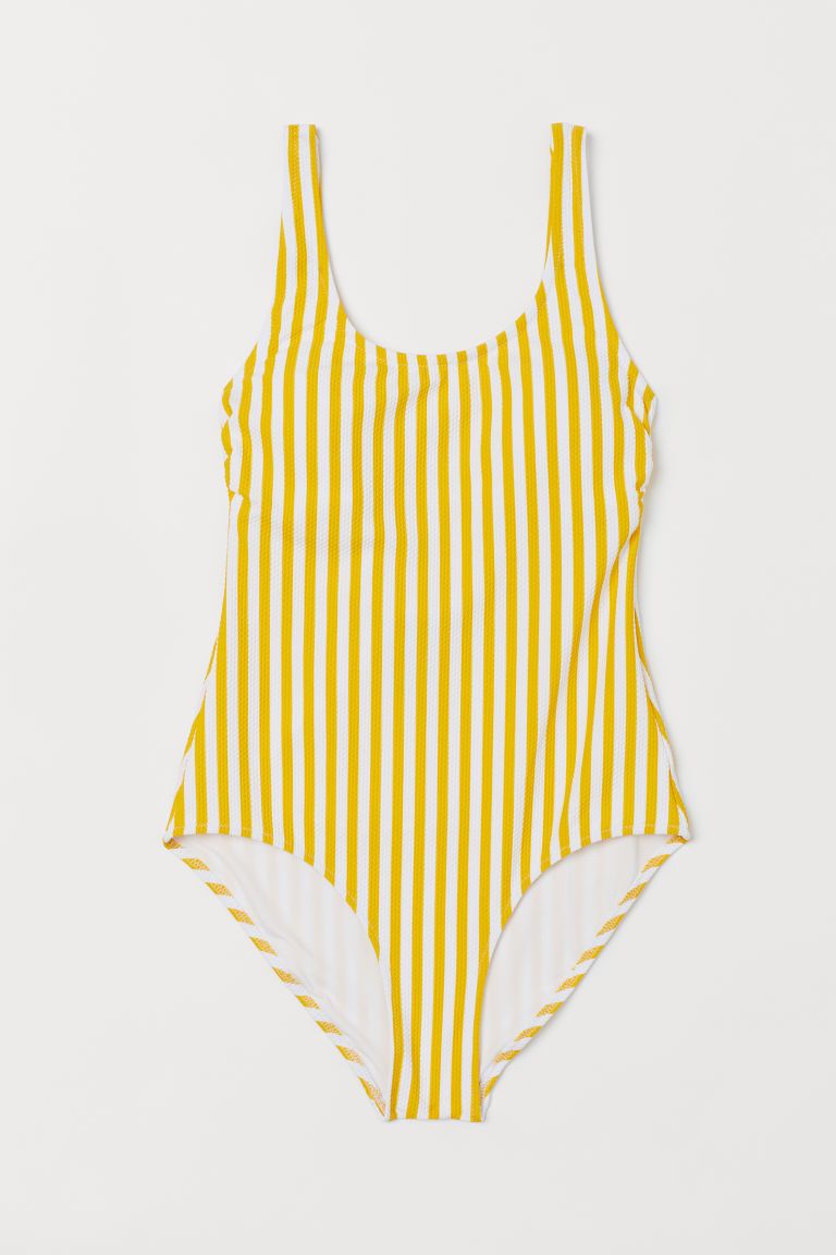 H & M - Swimsuit with Padded Cups - Yellow | H&M (US + CA)