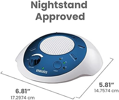 Homedics White Noise Sound Machine | Portable Sleep Therapy for Home, Office, Baby & Travel | 6 R... | Amazon (US)