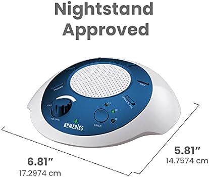 Homedics White Noise Sound Machine | Portable Sleep Therapy for Home, Office, Baby & Travel | 6 R... | Amazon (US)