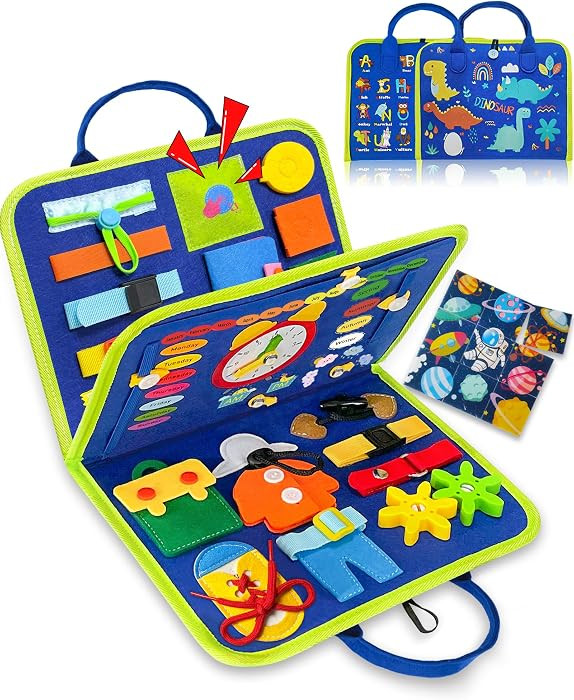 Busy Board Montessori Toys for Toddler Boys & Girls Birthday Gifts, Sensory Toys for Toddlers, Ed... | Amazon (US)