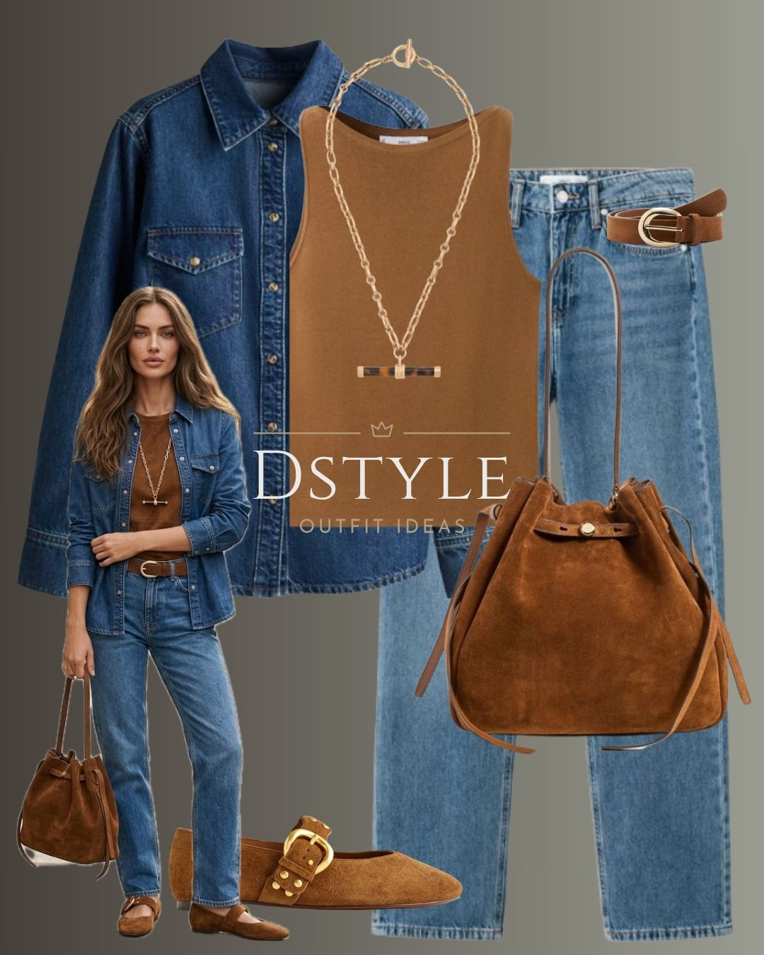 Double denim, but make it chic. 👖✨ I am obsessed with layering a denim shirt over a neutral knit for that perfect transitional weather vibe. These suede Mary Janes and the matching bucket bag add a luxurious touch to this casual look. 

 

#LTKootd #LTKWorkwear