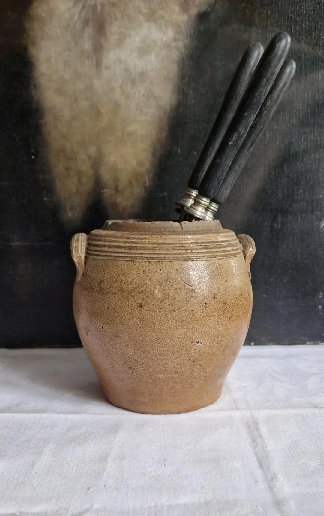 Antique confit fat pot container earthenware shabby vintage from France rare small | Etsy (US)