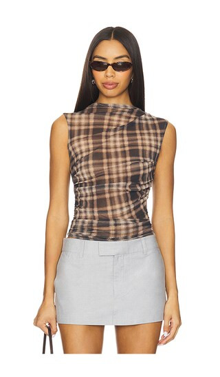 Mesh Sleeveless Twist Top | Revolve Clothing (Global)