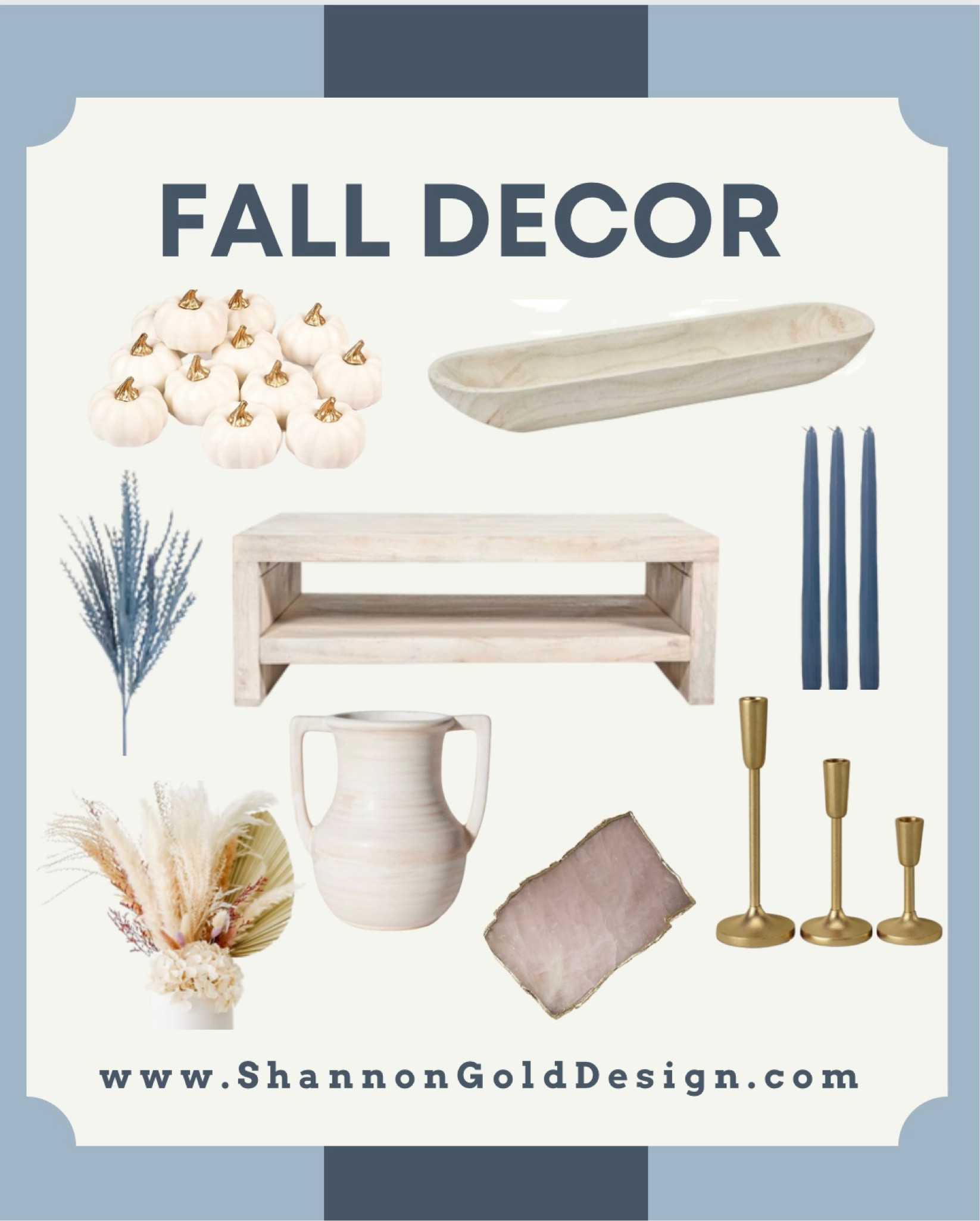 Fall decor for your coffee table! Blue and natural fall home decorations. 



#LTKFind #LTKSeasonal #LTKhome