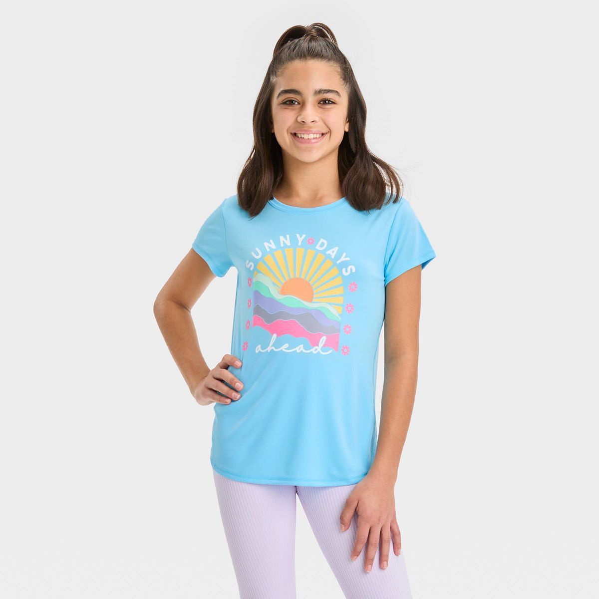 Girls' Short Sleeve Graphic T-Shirt - All In Motion™ | Target
