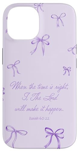 Aesthetic Christian Quote Purple Bow Faith Bible Verse Case for iPhone 14 | Amazon (US)