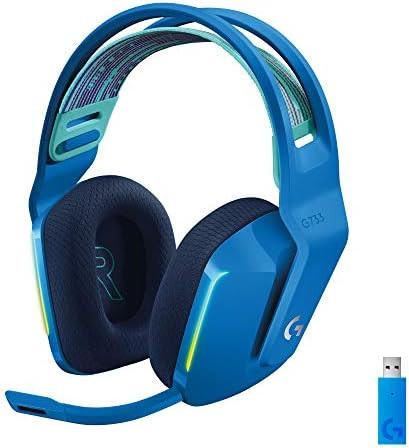Logitech G733 Lightspeed Wireless Gaming Headset, Suspension Headband, Lightsync RGB, Blue VO!CE ... | Amazon (US)
