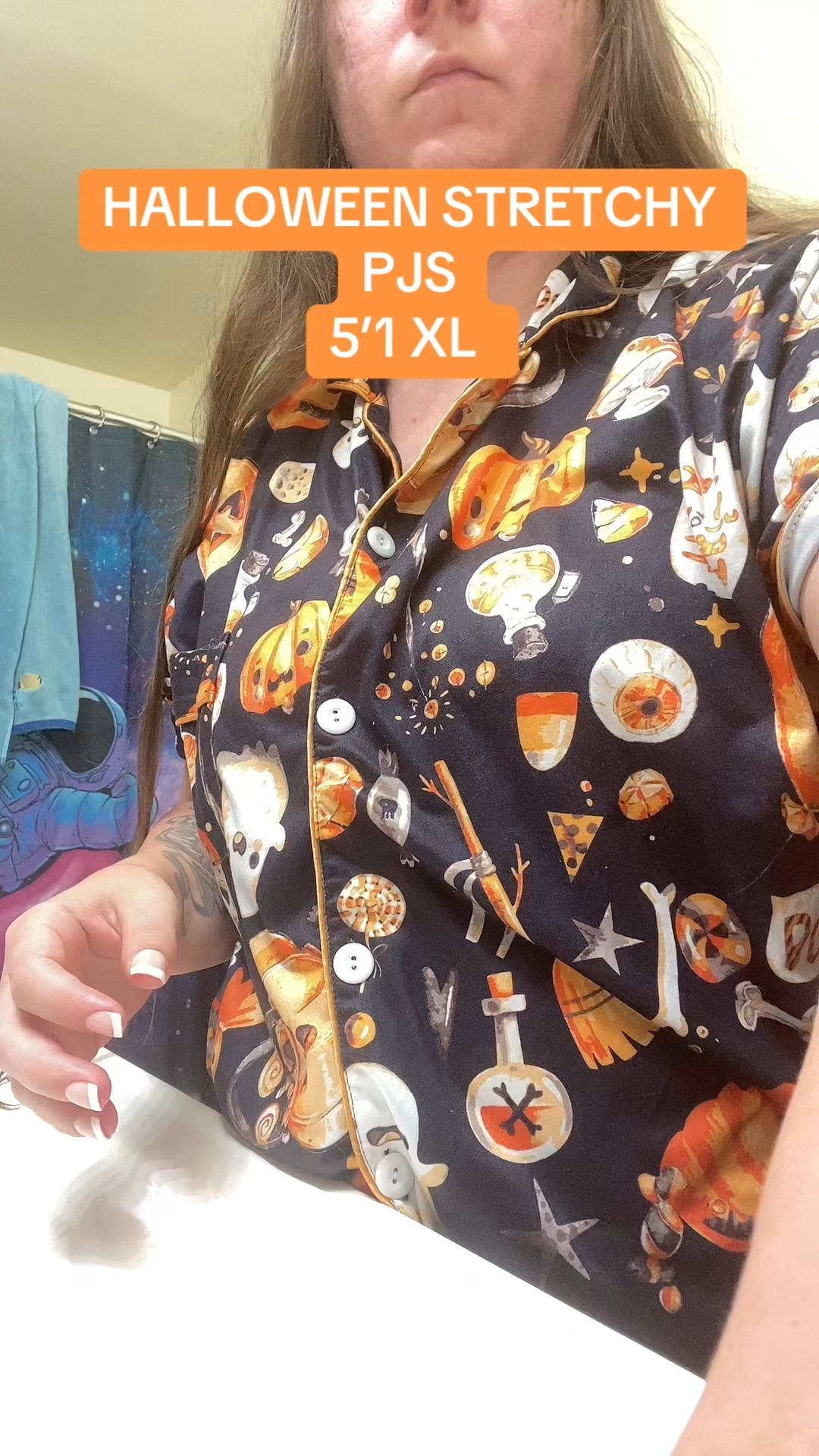 Who doesn’t love a good two-piece pajama set? I wear an XL and it’s still gives good stretch in the top and bottoms. 

#LTKHalloween #LTKPetite #LTKSeasonal