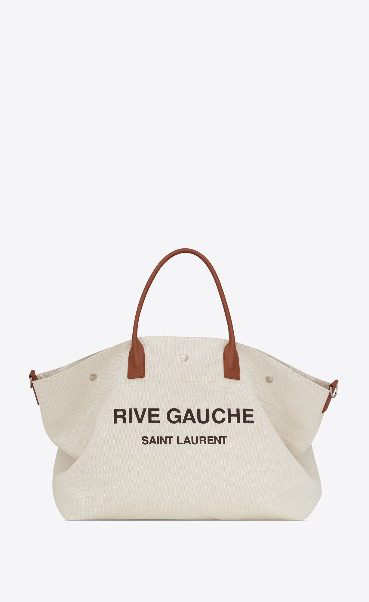 rive gauche maxi shopping bag in printed canvas and smooth leather | Saint Laurent Inc. (Global)