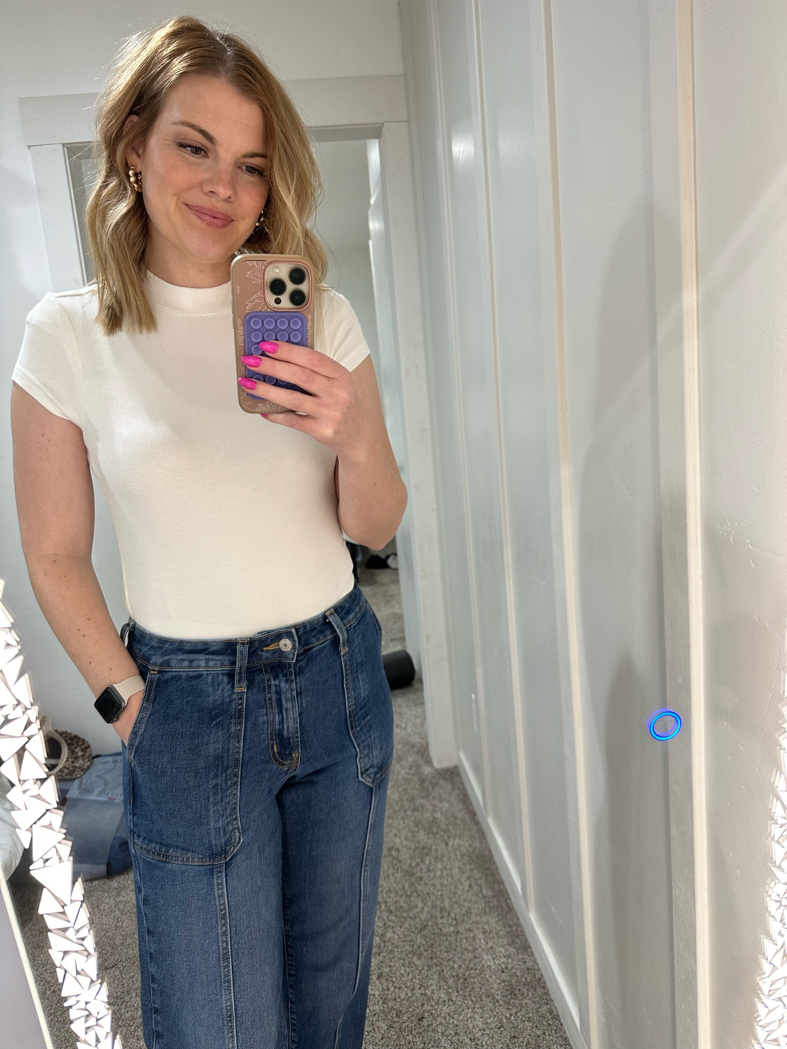 High neck ribbed top currently has a coupon code 35O5FN1E at checkout for 35% off. The jeans are on clearance as well. A few sizes left. Super comfortable and stretchy  

#LTKFindsUnder50 #LTKSaleAlert #LTKStyleTip