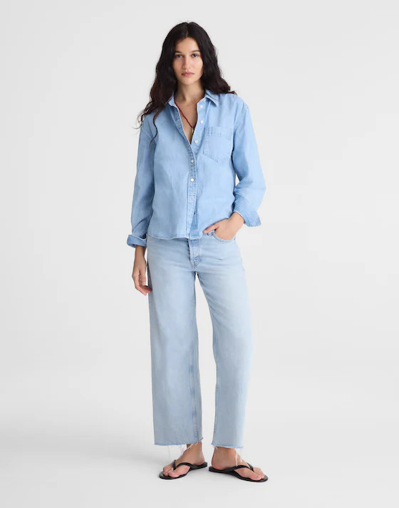 The Denim Easy Shirt in Laguna Wash | Madewell