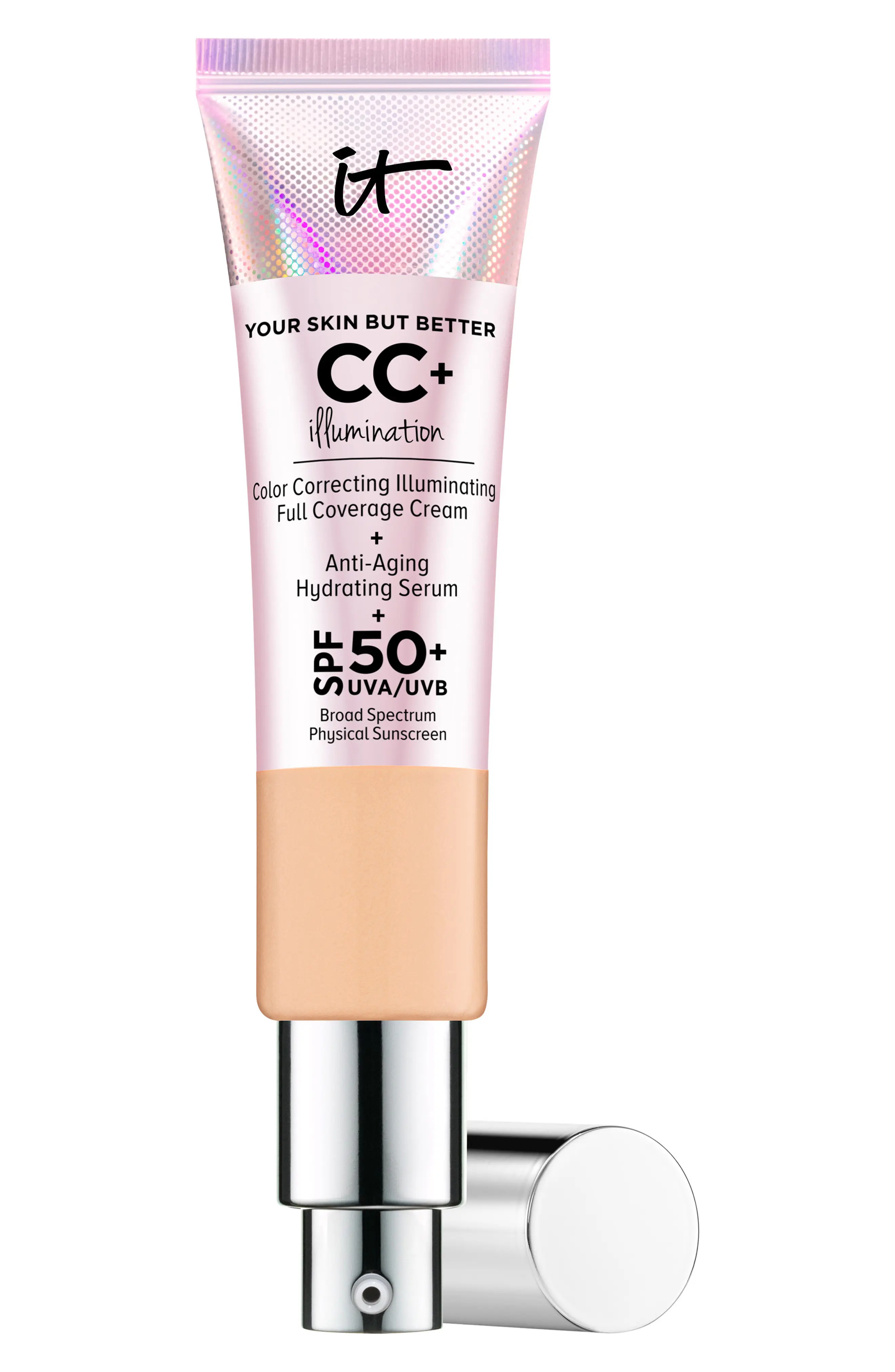 IT Cosmetics CC+ Cream Illumination SPF 50+ Full Coverage Cream Corrector & Serum in Medium at Nords | Nordstrom