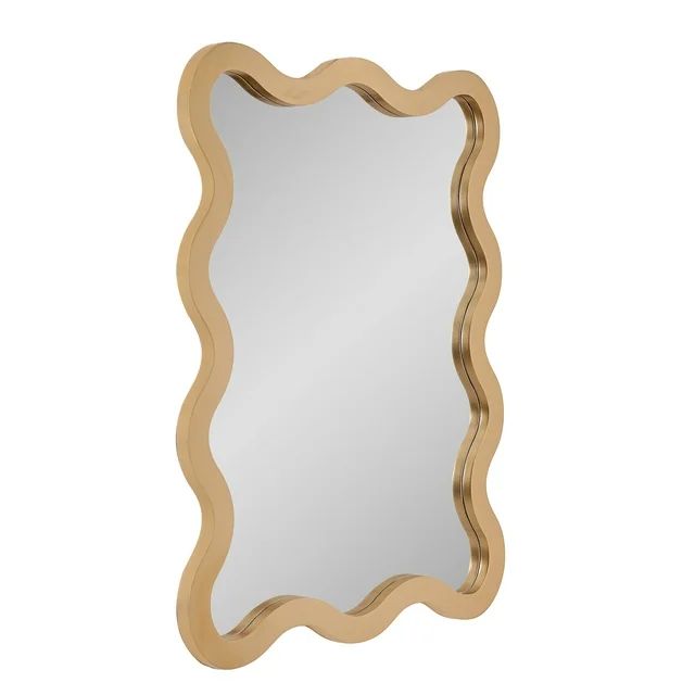 American Art Decor Wavy Framed Mirror, Gold - 22" x 28" | Walmart (US)