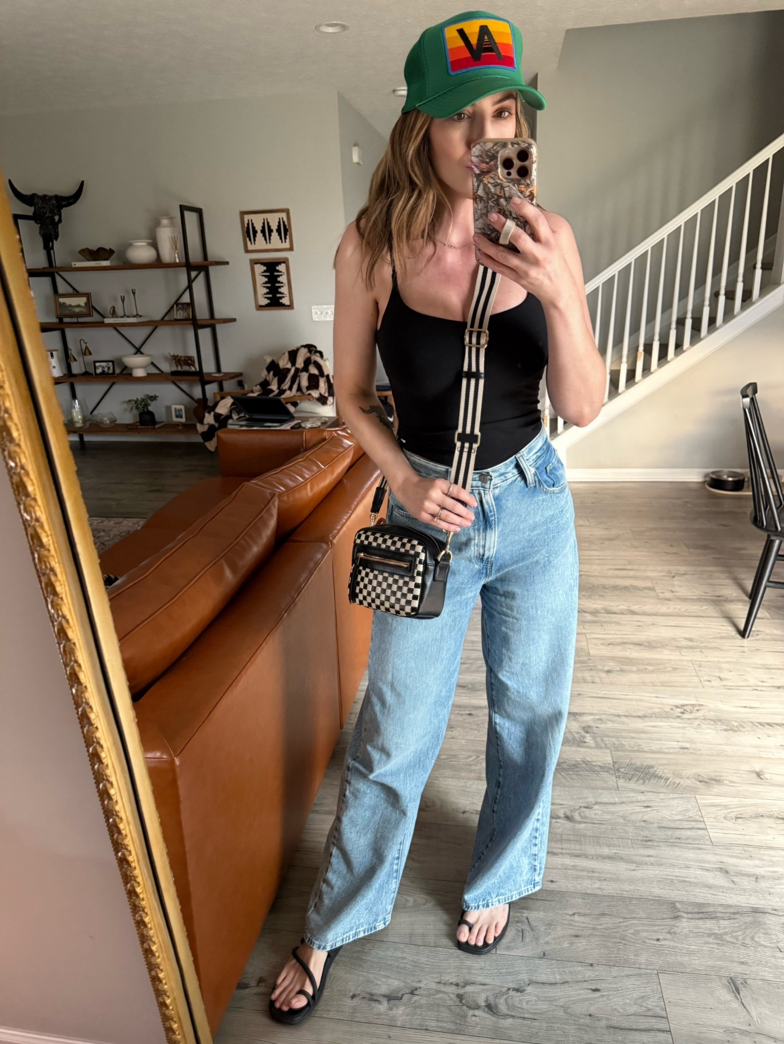 Levi’s Jeans cinch waist wearing a size 27 