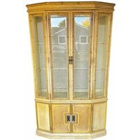 Vintage Stanley Furniture Lighted Faux Bamboo & Cane China Display Cabinet - Free Local Pick Up Or Arrange Your Own Shipping | Etsy (US)