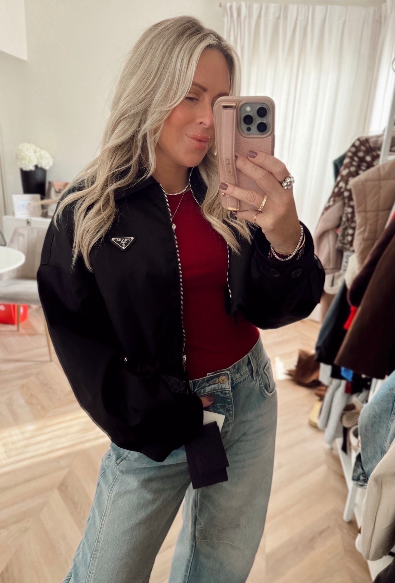 Best seller jacket! My blush is shade: Le Bonbon. 😍🔥 

Denim. Designer. Gifts for her.

#LTKootd #LTKGiftGuide #LTKHoliday