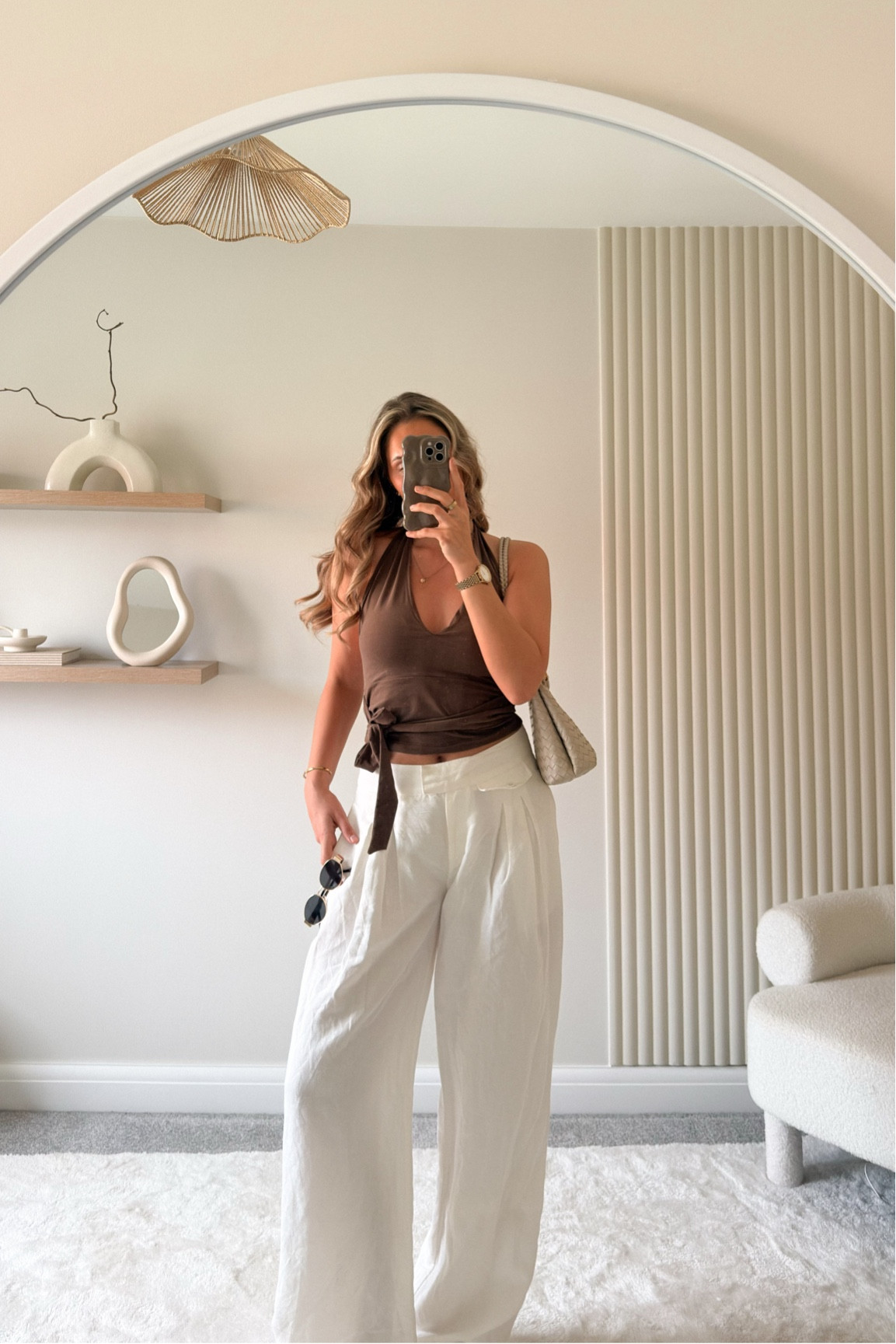 Summer outfit | white linen trousers | halterneck top 🤎

#LTKsummer #LTKuk #LTKbeauty
