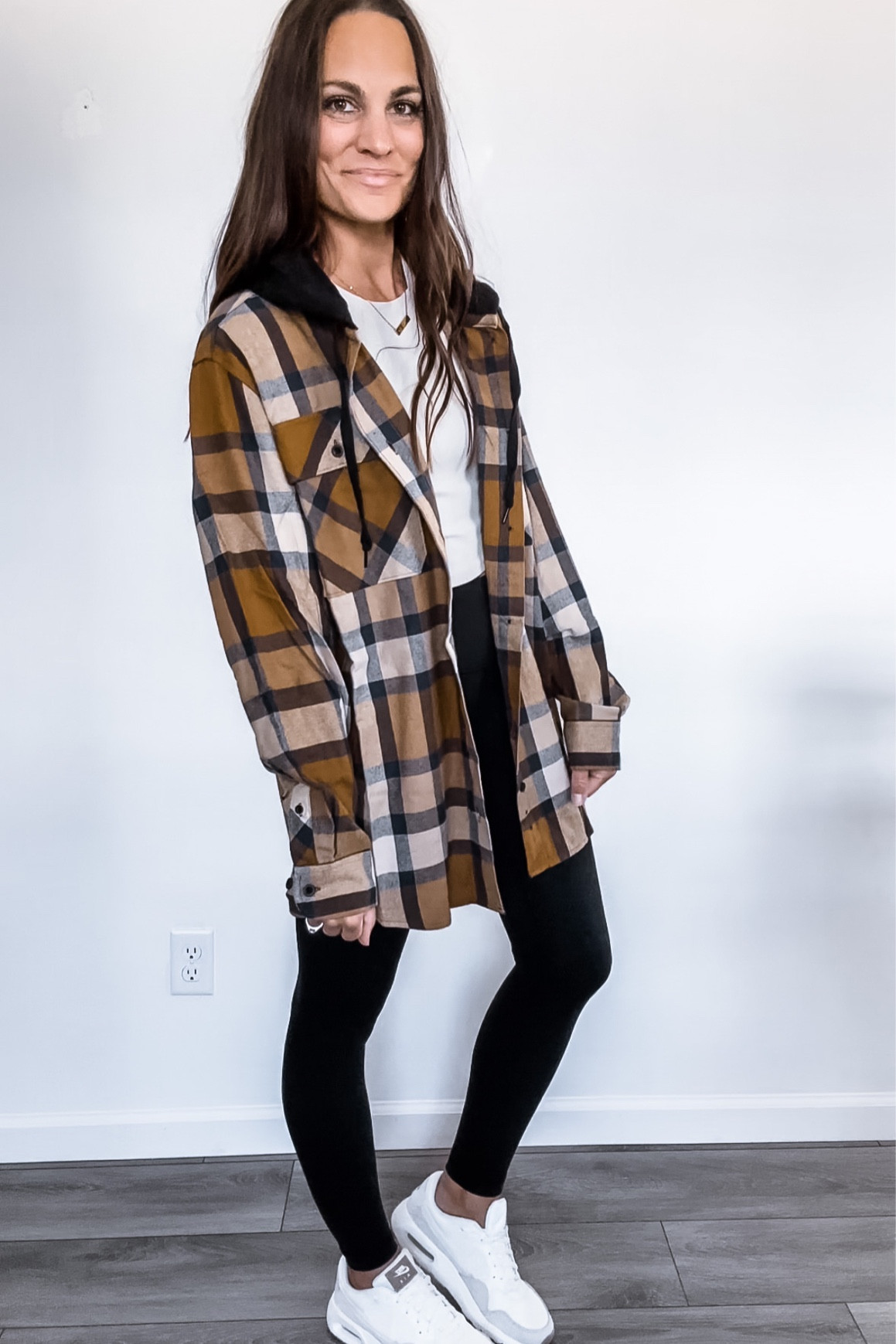 Styling this men’s flannel with leggings for an oversized fit 

#LTKsalealert #LTKfindsunder50