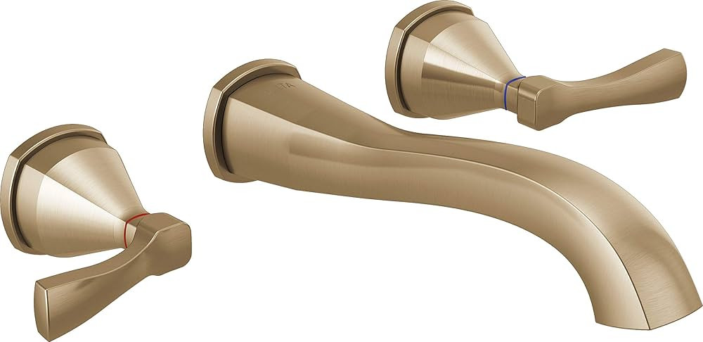 DELTA FAUCET T3576LF-CZWL Lav Wall-Mount, Champagne Bronze | Amazon (US)