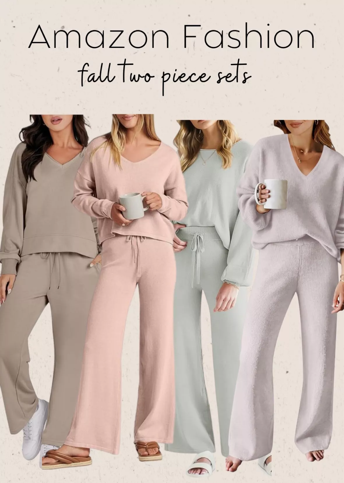 ANRABESS Women's Two Piece Outfits Sweater Sets Long Sleeve Pullover and  Drawstring Pants Lounge Sets : : Clothing, Shoes & Accessories