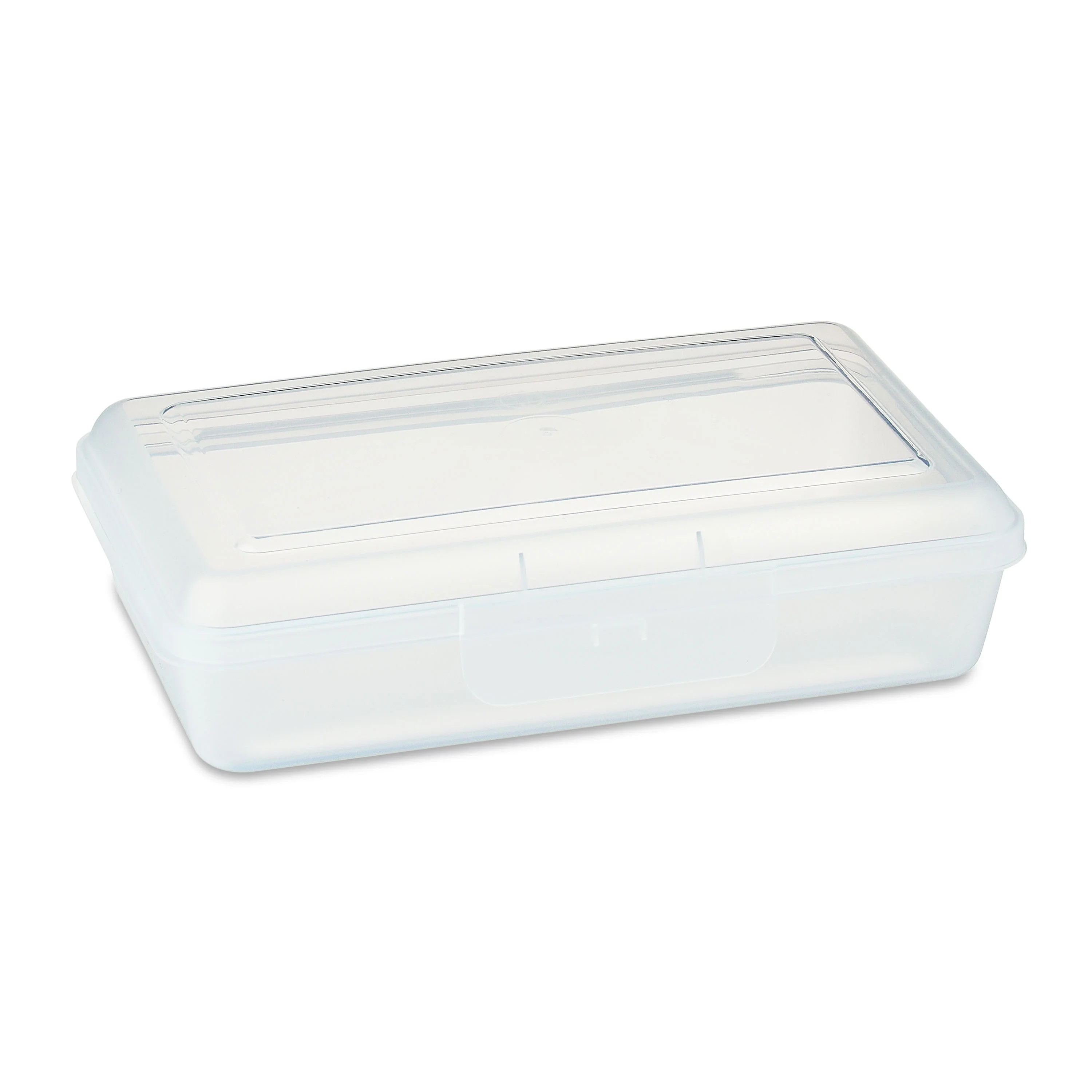 Pen+Gear Lightweight Plastic Pencil Box with Snap-on Lid, Clear, 1-Pack | Walmart (US)