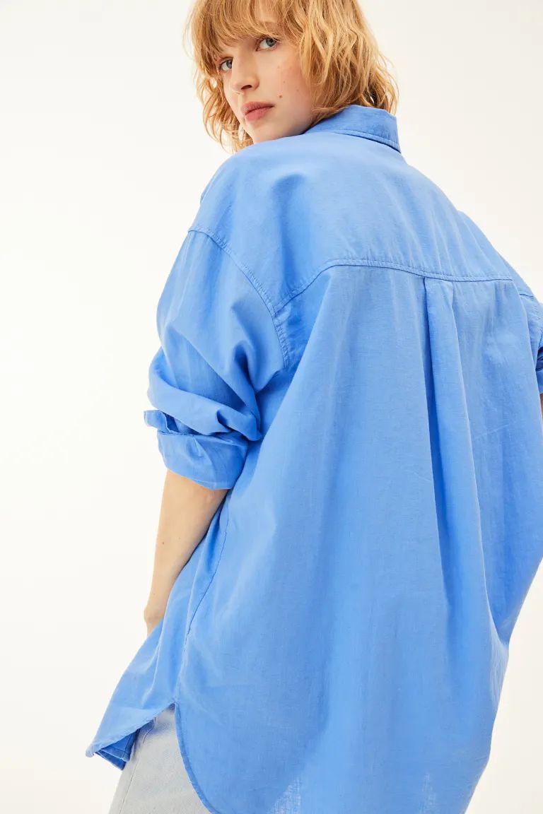 Oversized Bluse aus Leinenmix | H&M (DE, AT, CH, NL, FI)