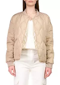 Sanctuary Women's Relaxed Fit Nylon Bomber Jacket | Belk