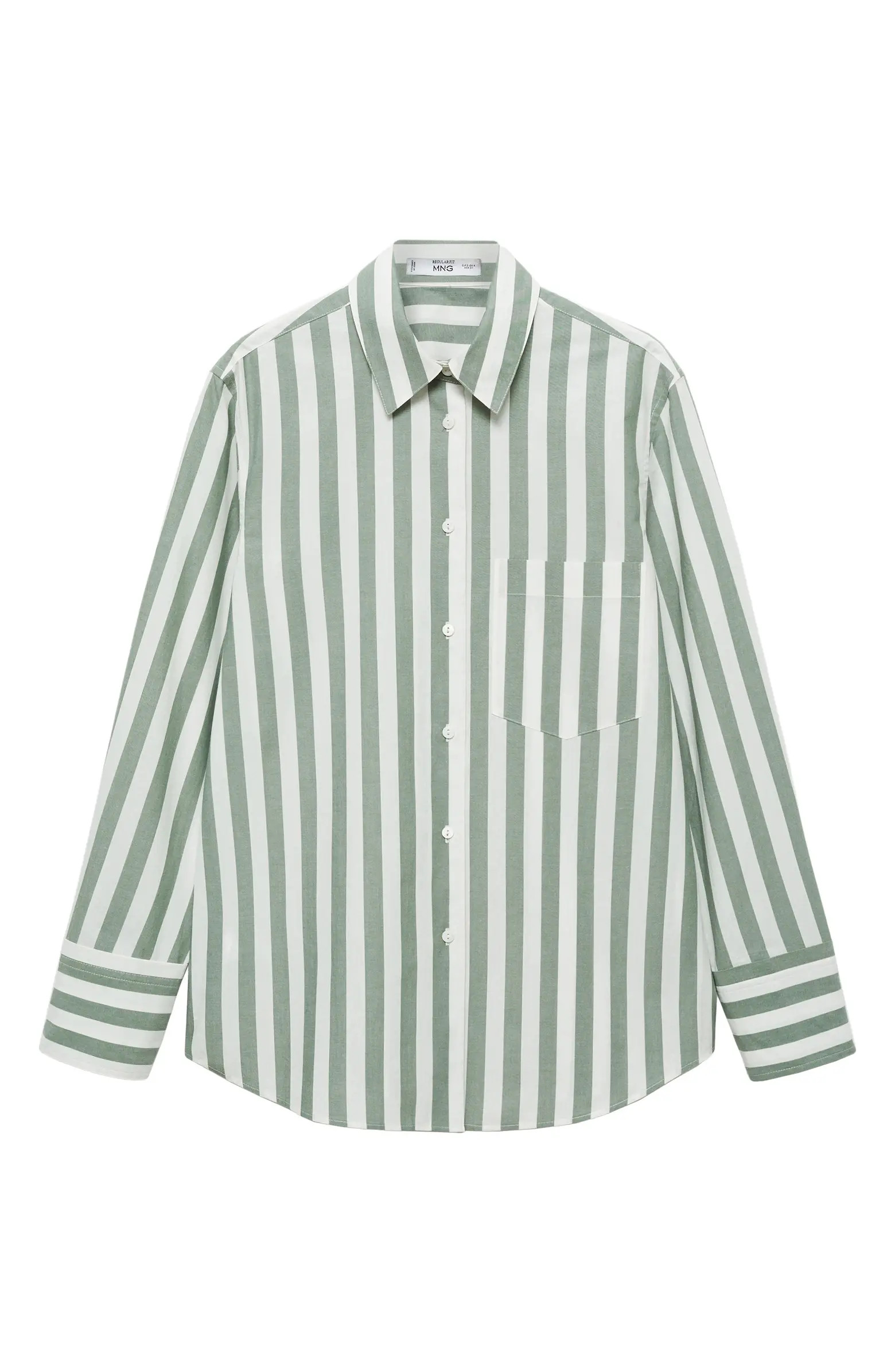 MANGO Stripe Cotton Button-Up Shirt | Nordstrom | Nordstrom