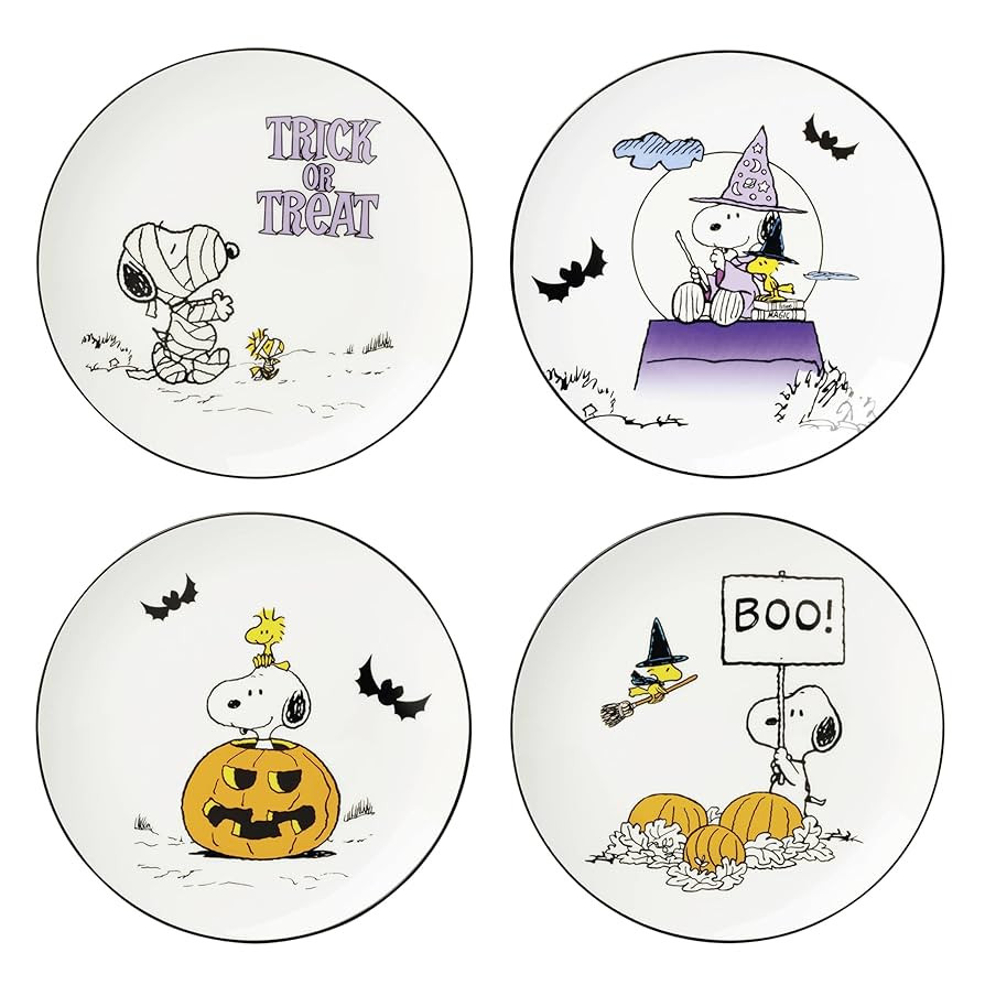 Lenox 896688 The Great Pumpkin Accent Plates, Set of 4, Assorted, Halloween | Amazon (US)