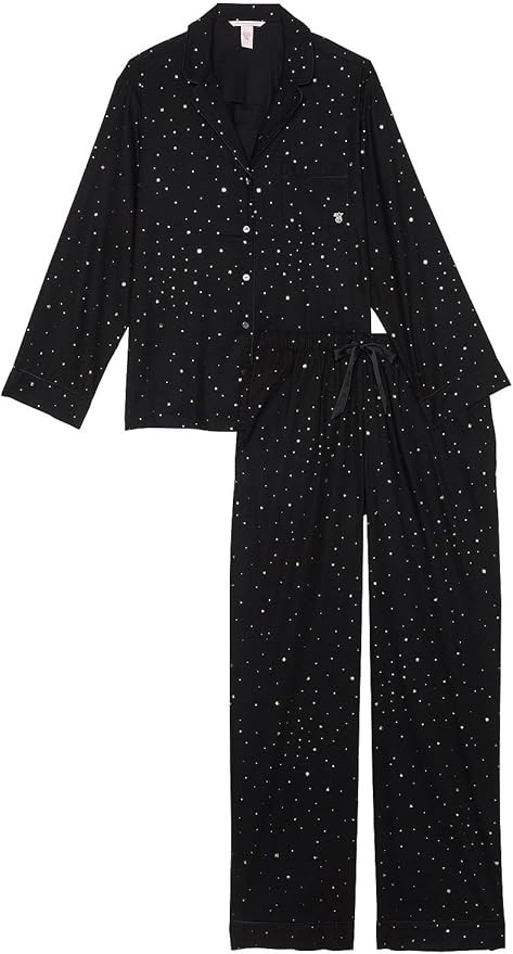 Victoria's Secret Flannel Pajama Set, Long Sleeve Button Down Shirt & Pants Set, Sleepwear for Wo... | Amazon (US)