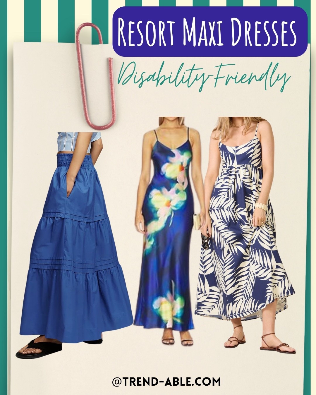 Maxi dresses that pull over the head are super easy to wear and can go from day to night. Plus, they conceal leg braces if that’s a goal . 



#LTKSeasonal #LTKOver40 #LTKTravel