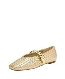 Katy Perry Women's The Evie Mary Jane Woven Flat, Gold, 11 | Amazon (US)