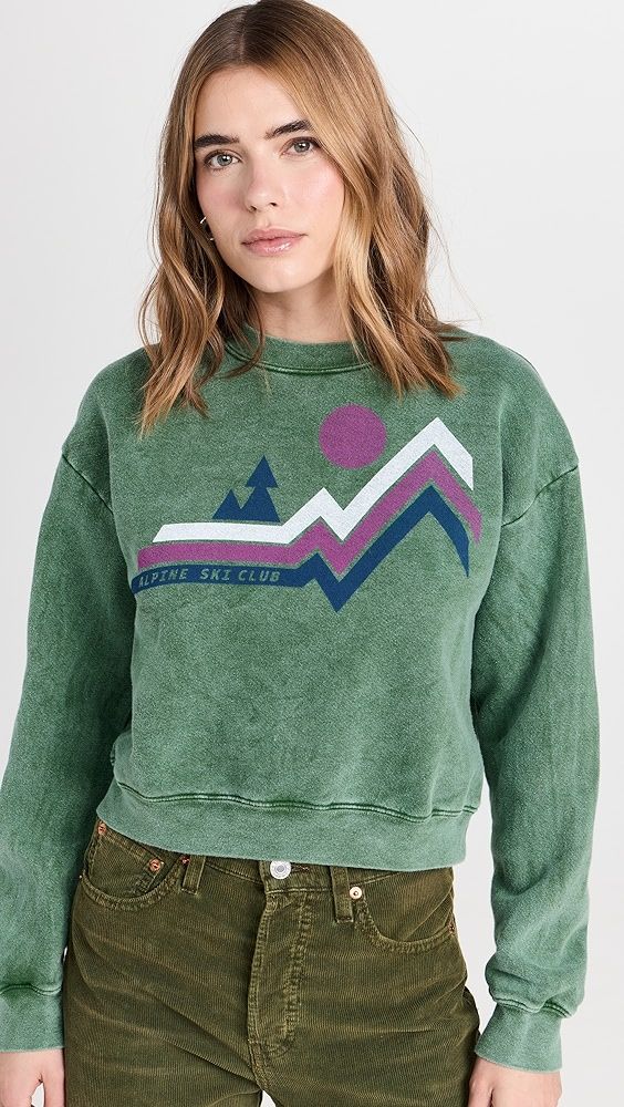 SUNDRY Alpine Crop Sweatshirt | Shopbop | Shopbop