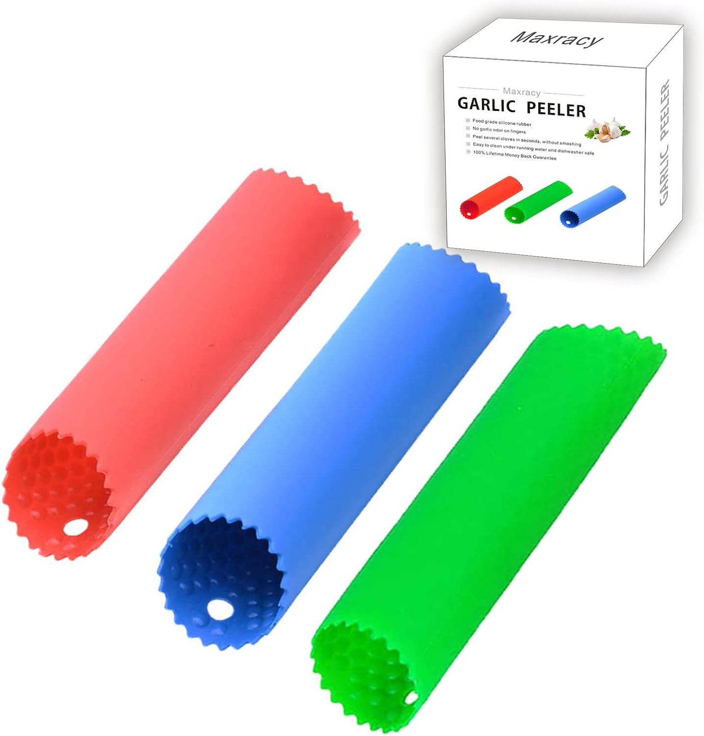 Garlic Peeler Tube, Silicone Garlic Roller, Easy to Peel Garlic Cloves, Useful Kitchen Tool for Garlic(3colors) | Amazon (US)