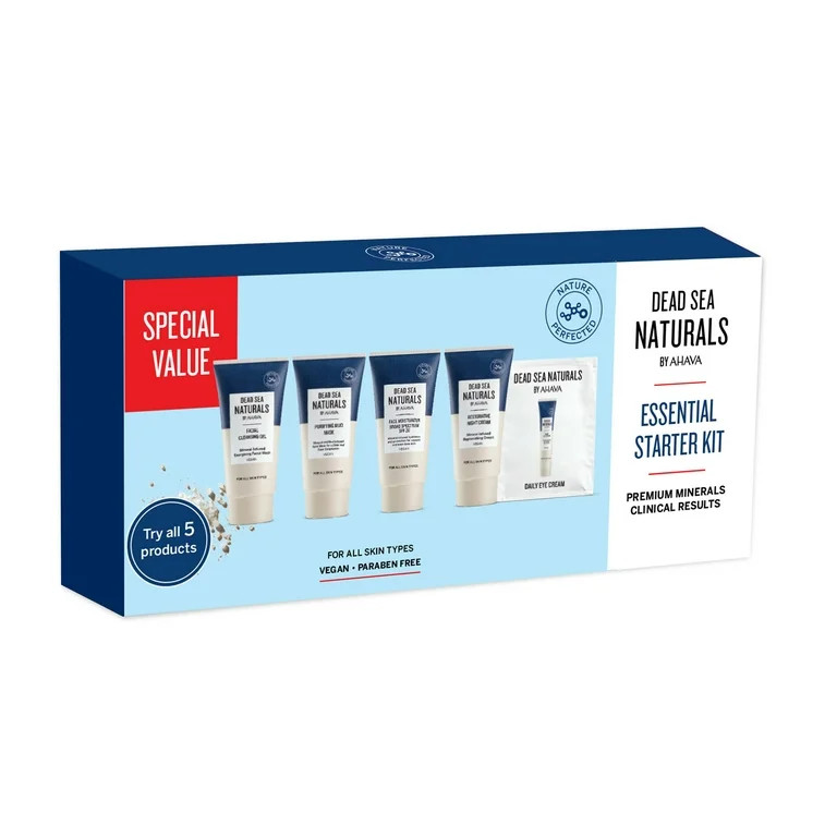 Dead Sea Naturals by AHAVA, Essential Skin Care 5pc Starter Kit, All Skin Types, Natural Color | Walmart (US)