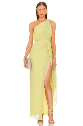 Michael Costello x REVOLVE Robert Gown in Citron Green from Revolve.com | Revolve Clothing (Global)
