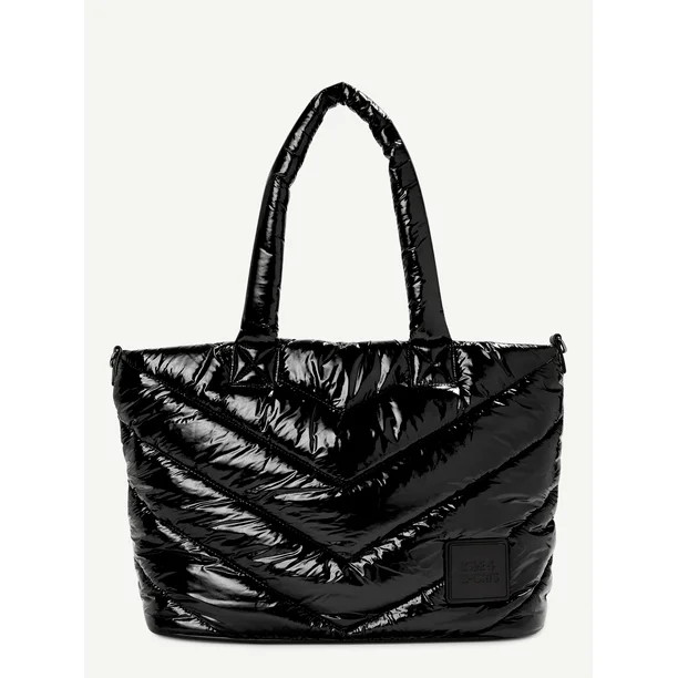 Love & Sports Women's Olivia Large Tote Bag, Black | Walmart (US)