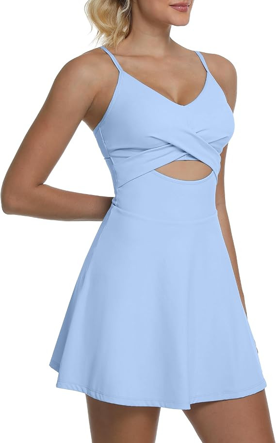 MathCat Tennis Dress, Athletic Dress for Women with Built in Bra & Shorts Pockets Golf Summer Dre... | Amazon (US)